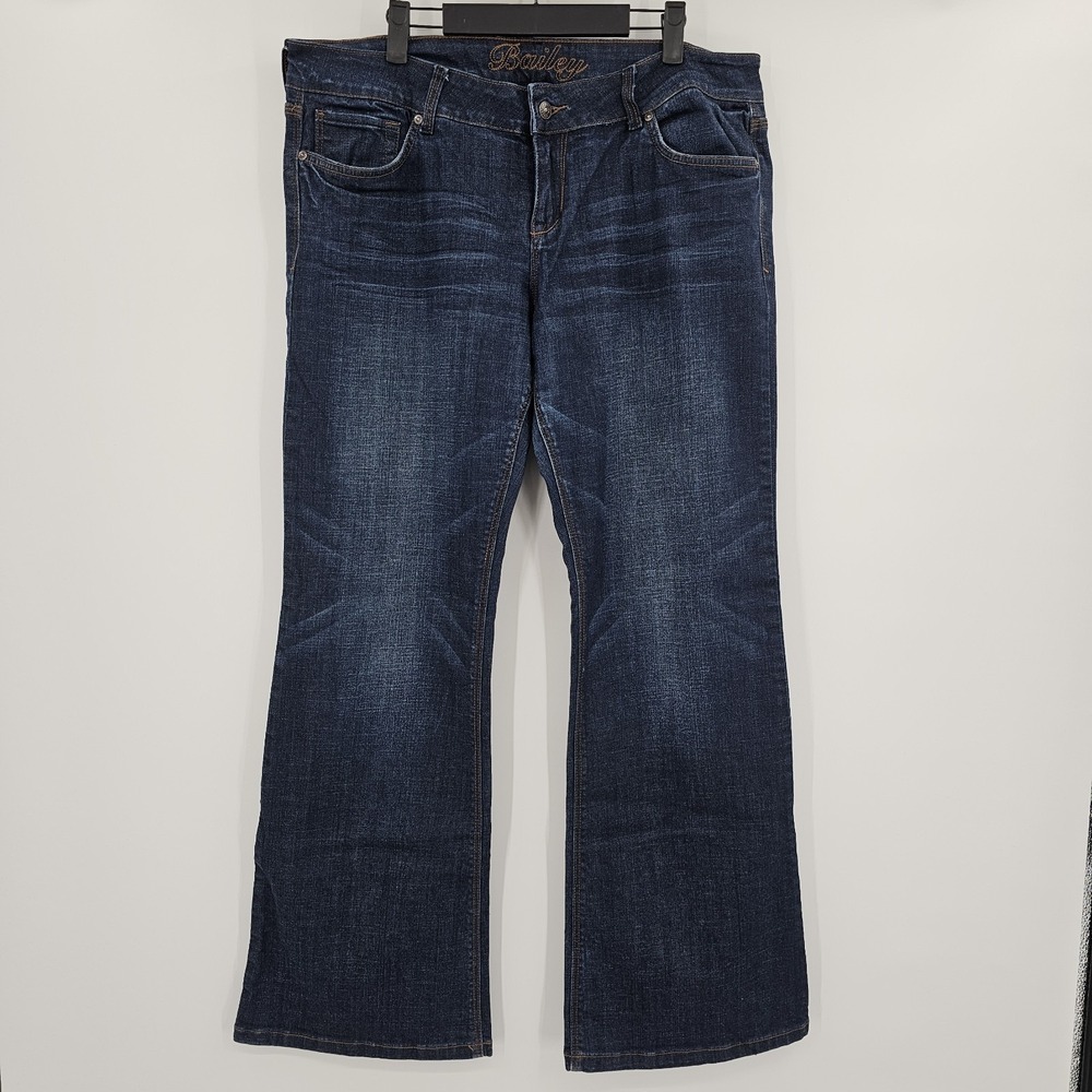 Vintage dELiA*s Jeans BAILEY‎ Size 15/16R Flare Embroidered Dark Wash Y2K